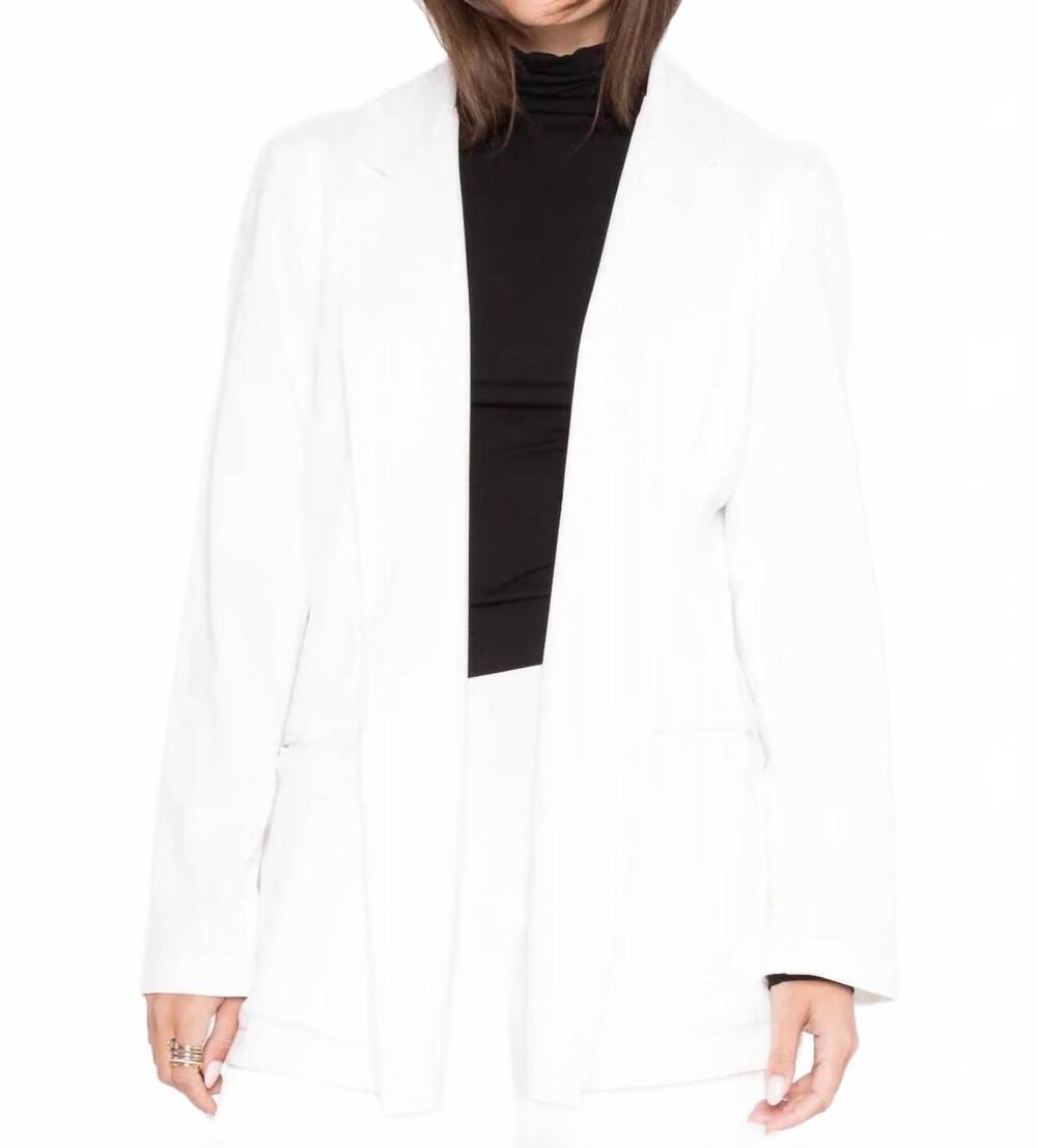 NEW RIPLEY RADER ponte knit oversized blazer in off white